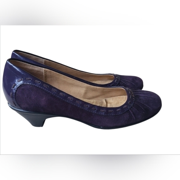 Softspots Shoes - Softspots Sheridan Purple Suede Comfort Pumps Size 9 Narrow